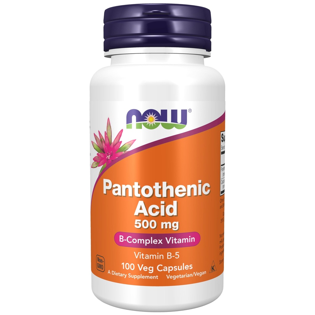 Teraz doplnky stravy, kyselina pantoténová (vitamín B-5) 500 mg, B-komplexný vitamín, 100 kapsúl