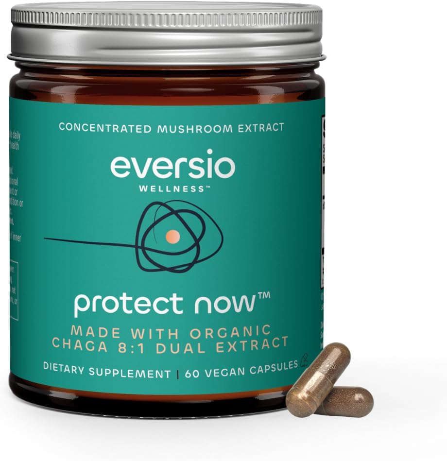 Chráňte teraz organické Chaga Huba Supplement - 8:1 Duálny extrakt v 60 Vegan Kapsule (450mg) 60 Slúžte organické Wild-Harvested Chaga