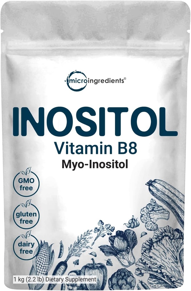 Micro Ingrediencie Myo-Inositol Powder, 2,2lb (1666 Servings) 