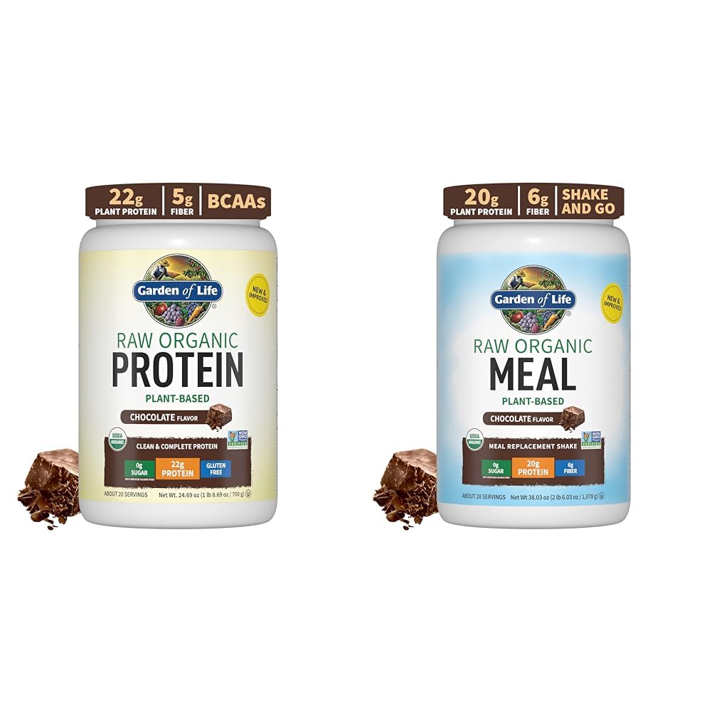 Záhrada života Organická Vegánska čokoláda Proteín Prášok Raw Organic Meal Replacement Shakes - Čokoládová rastlina na báze Vegan Proteín prášok