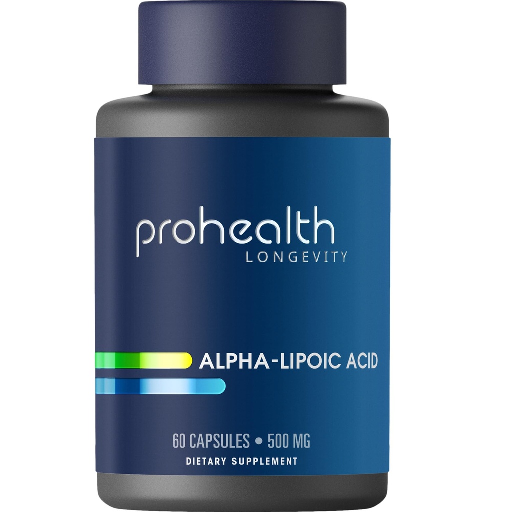 ProHealth Alpha Lipoic Acid High Potency 1000mg podporuje metabolizmus, mladší vzhľad kože, a Cellular Energy. Bojuje Únava a mozog hmla. Chráni srdce, mozog, a zdravie pečene. 30 Služieb.