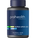 ProHealth Alpha Lipoic Acid High Potency 1000mg podporuje metabolizmus, mladší vzhľad kože, a Cellular Energy. Bojuje Únava a mozog hmla. Chráni srdce, mozog, a zdravie pečene. 30 Služieb.