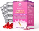 Nutricelebrity NutriFlora-Proprobiotiká pre ženy - Podpora Vaginálne, močové zdravie, imunitný systém Podpora imunitného systému, brusnicové pilulky doplnok, 10 miliárd CFU 6 kmeňov (30 Caps) - 2 balenie