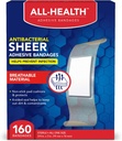 All Health Antibakteriálne Sheer Lepidlá, 3/4 v x 3 in, 160 ct 