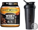 Telová pevnosť Super Advanced Srvátka Proteín prášok, Čokoláda (1,78 libier) a BlenderBottle Classic Shaker fľaša (28 oz), čierna