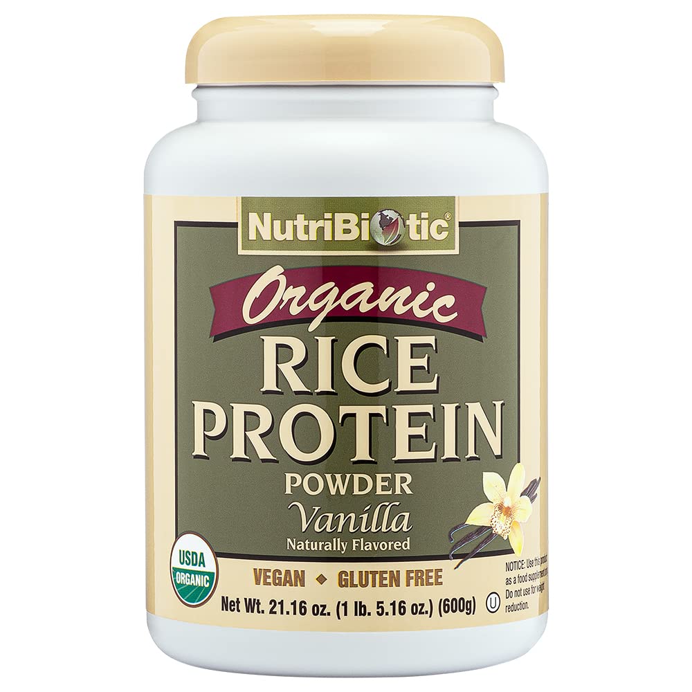 NutriBiotic Certified Organic Ryža Protein Vanilla, 1 Lb. 5 Oz 