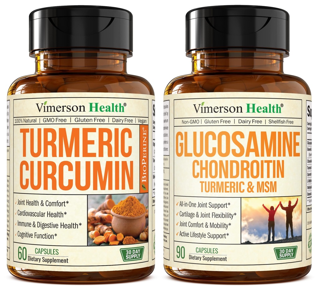 kurkumín s extraktom z čiernej papriky a glukozamínom chondroitín MSM Joint Support Supplement