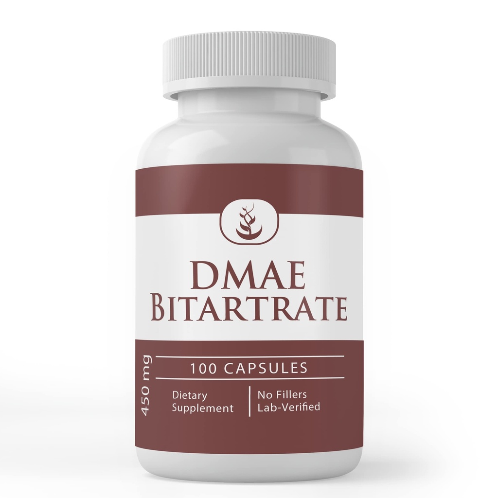 Pure Original Ingredients DMAE Bitartrate, (100 Kapsule) Always Pure, No Additives Or Fillers, Lab Overified