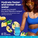 KĽÚČOVÉ NUTRIENTY Multivitamínové elektrolyty Powder Pakety - Delicious Blueberry Lemonade 40 Pack Hydračné pakety - Cestovné hydratačný prášok - bez cukru, bez kalórií, bez lepidla - Vyrobené v USA