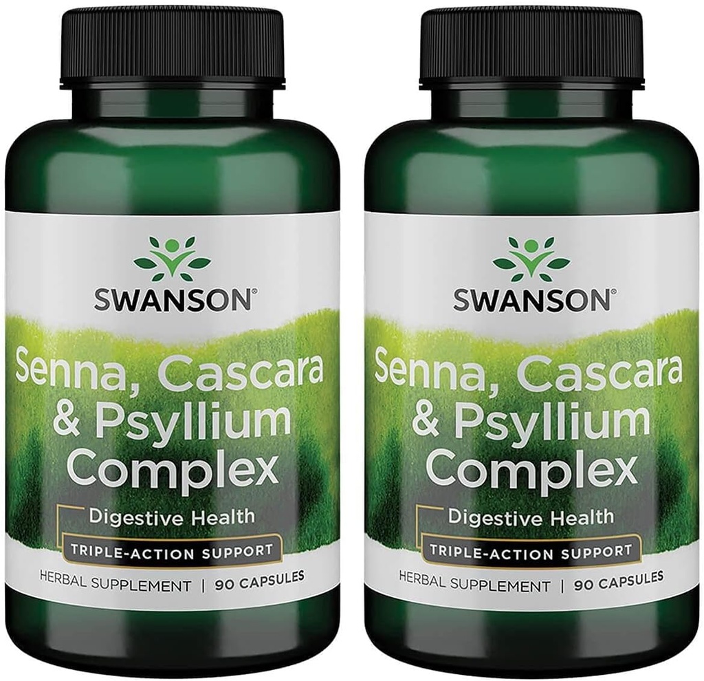 Swanson Senna Psyllium Cascara Complex GI Tract Regularity Support 90 Kapsule (2 balenia)