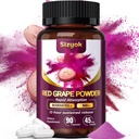 Piceid Resveratrol Supplement a NAD+ Cell Regenerator, Ultra vysoká čistota a biodostupné, Podpora Zdravie srdca, prietok krvi, Bunkulárna energia Výroba a metabolizmus, Červený hroznový prášok, 45 Day Supply 50