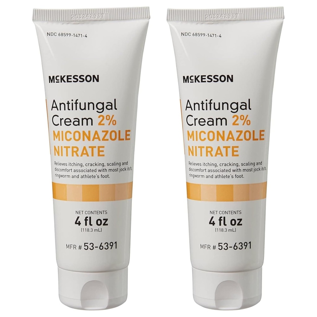 McKesson Antimykotický krém, 2% Mikonazol Nitrate - zmierňuje svrbenie, pálenie, praskanie z Jock Itch, Ringworm a Athlete Foot - 4 oz., 2 Počet
