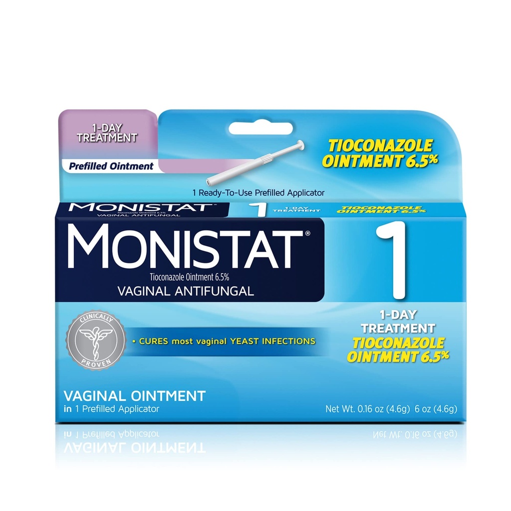 RepHresh Vaginálny gél 4ct (0,07oz) a Monistat 1 deň kvasinkovej infekcie Liečba u žien s 1 Tiokonazolom Applicátor masti