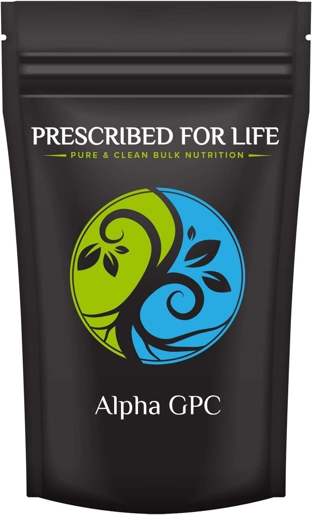 Predpísané pre život Alpha GPC prášok, L Alpha glycerylfosforylcholín, Cholín doplnok pre kognitívne funkcie, Non GMO, Vegan, Soy Free (5kg)