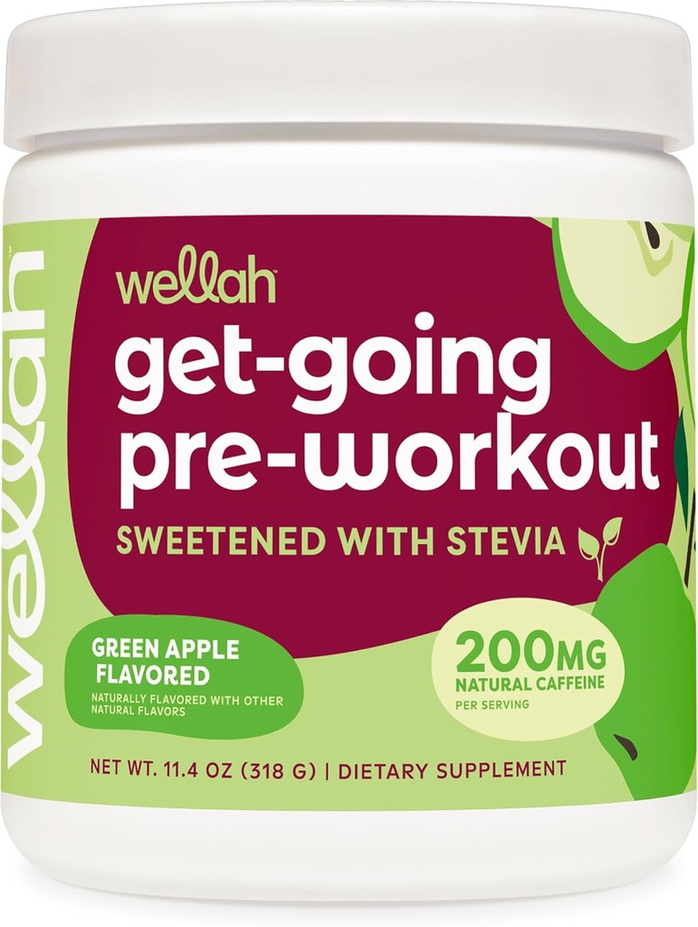 Wellah Get-Get-Going predpráce nápoj Mix (zelené jablko ochutené, 30 Servings)