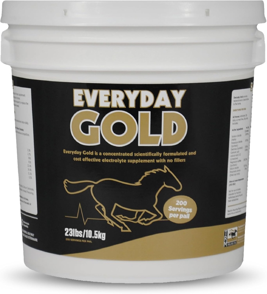 TRM Everyday Gold Electrolyte Horse Supplement for Performance and Recovery | Sodium, Potassium, Magnesium, Calcium - 22 lb (10kg) - 22 lb