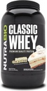 NutraBio Classic Srvátkový proteín prášok- 25G Protein per Scoop - Full-Spectrum Amino Acid Profile - žiadne výplne, umelé farby, konzervačné látky - (banánový krém Pie, 2 libry)