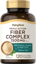 Piping Rock Fiber Complex Supplement | 1500mg | 120 Capsules | Triple Action Pills | with Psyllium, Oat Bran, and Apple Pectin | Non-GMO, Gluten Free