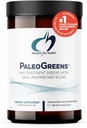 Designs for Health PaleoGreens - Viac ako 90% organické Super zelené Shake prášok so zeleninou, bobuľové plody, enzýmy + antioxidanty - Non-GMO nápoj Mix, unflaved + Nesladené (30 Servíry / 270g)