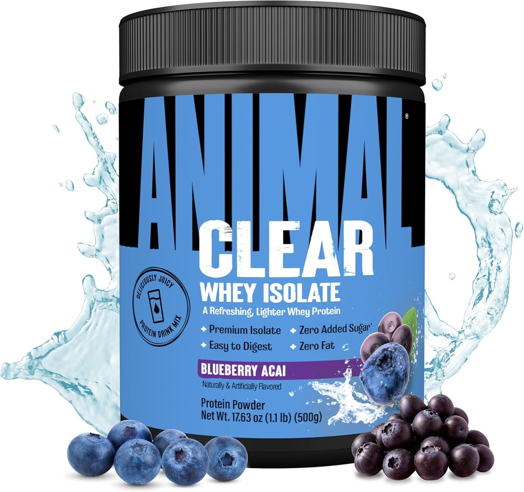 Clear Swhey Isolate Protein Powder - Ľahko sa Digest a Mix, 5g BCAA, Deliciously Juicy, Osviežujúci kedykoľvek Drink pre mužov a ženy, Blueberry Acai 125g (5 Servings)