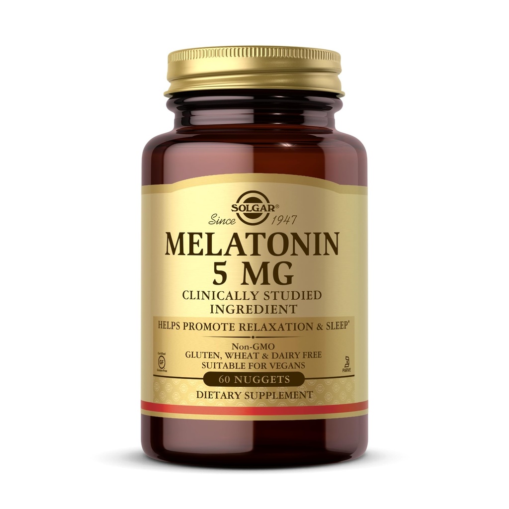 Melatonín 5mg Nuggets Solgar 60 Tablety