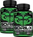 Testosterón Booster doplnok pre mužov - Goril X Cvičenie mužské vylepšenia Pills 1000mg - Zväčšiť veľkosť, silu a energiu - s horúčkovitou kozou burinou, Tongkat Ali & Tribulus Terrestris - 60 kapsúl (2ks)