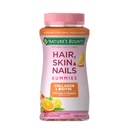 Nature's Bounty Optimal Solutions Hair, Skin & Nails with Biotin and Collagen, Citrus-Flavored Gummies Vitamín Supplement, 2500 mcg, 80 Ct, 40 Total Servings