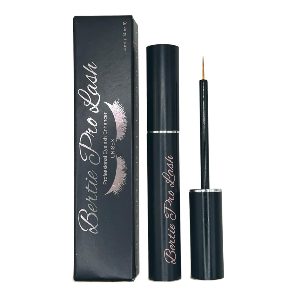 Bertie Pro Lash Zvyšuje riasy a rast obočia Sérum vlasov (4ml) Premium Make up Vegan & Cruelty-free liečba pre prírodné šelmy, predĺženie & obočie.