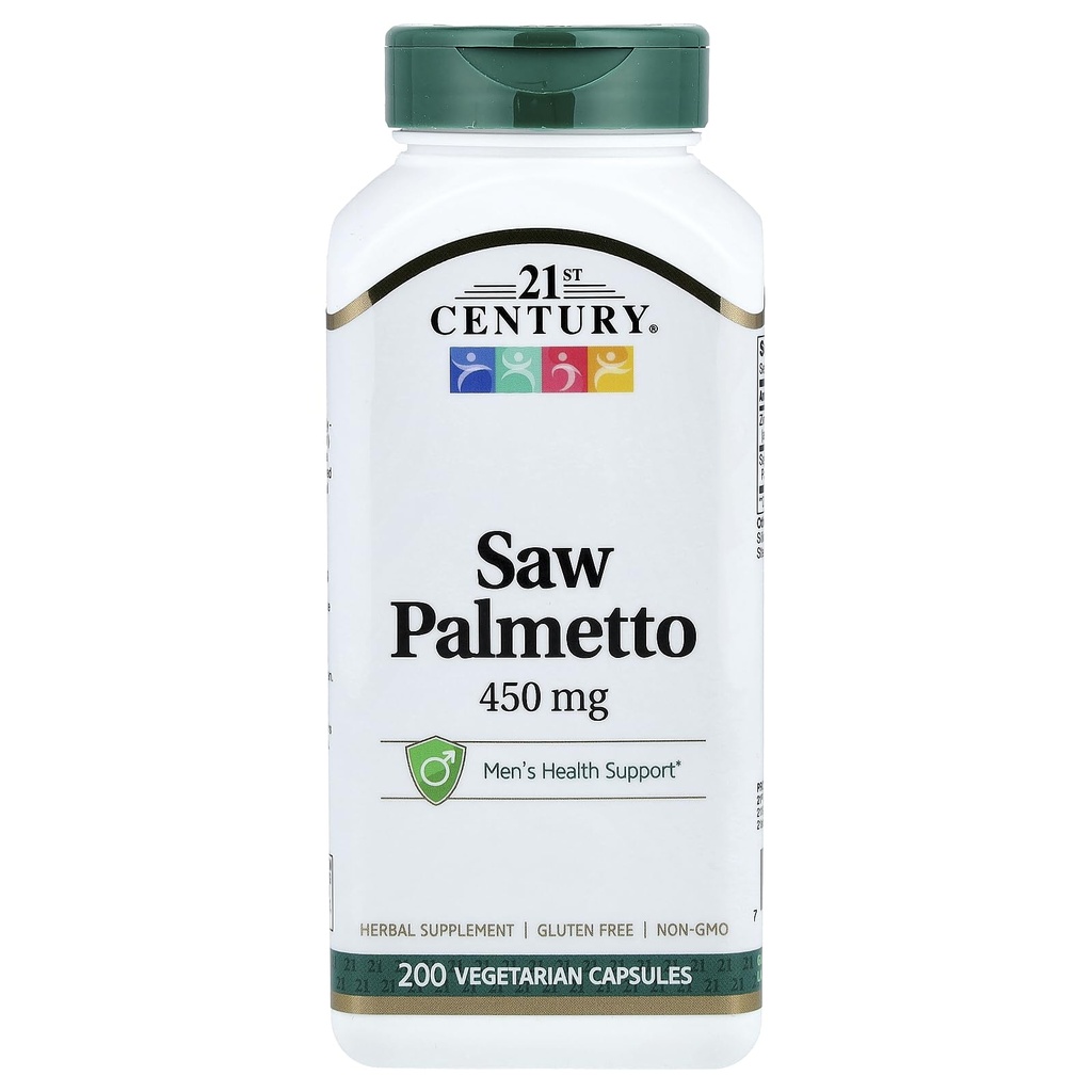 21st Century Saw Palmetto, 450 mg, 200 Vegetariánske kapsuly