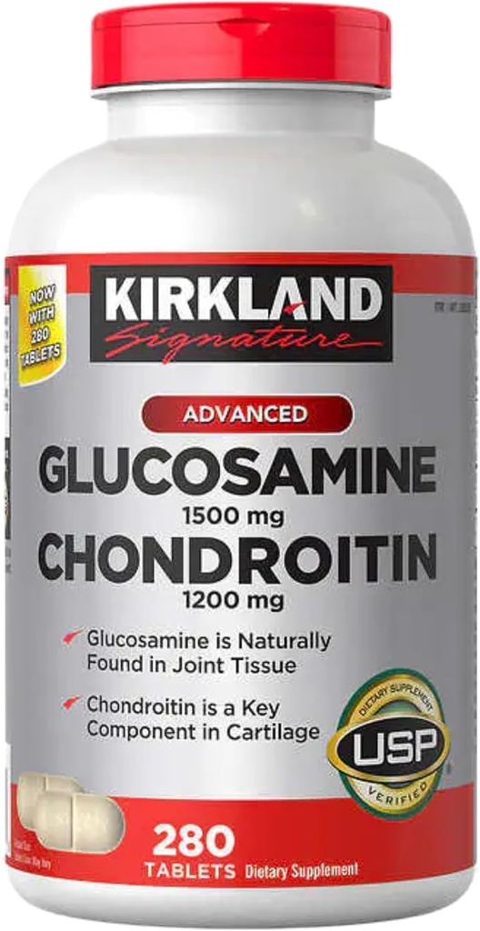 Kirkland Signature Glukozamín a chondroitín, 280 tabliet
