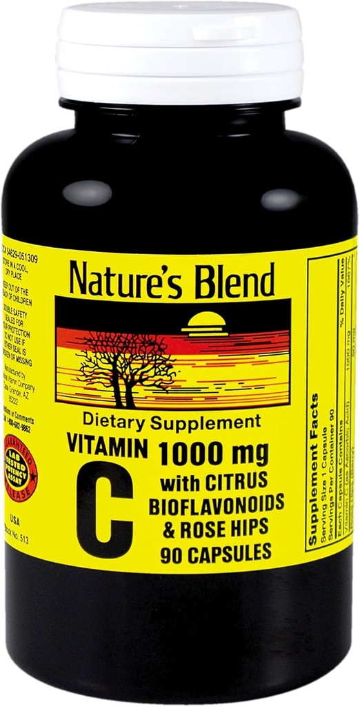 NAT B VIT C W/BIO&RH CP 1000MG 90 podľa kombinácie prírody