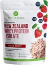 Antler Farmy - 100% tráva Fed New Zealand Wheey Protein Isolate, Mixed Berry Flavor, 30 Servings, 2 lbs - Delicious, spracované za studena, rýchlo Absorbed, Keto Friendly, NO-Hormones, NO-GMOs