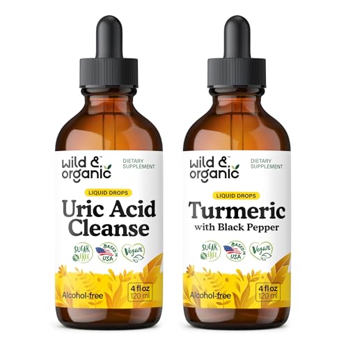 Divoké a organické kyseliny močové Čistiť Tinktúra 4 fl oz & Turmerica Tincture 4 fl oz
