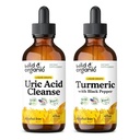 Divoké a organické kyseliny močové Čistiť Tinktúra 4 fl oz & Turmerica Tincture 4 fl oz