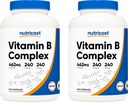 Nutricost Vitamín B komplex s vysokou potenciou 462 mg, 240 kapsúl (2 fľaše) - s vitamínom C