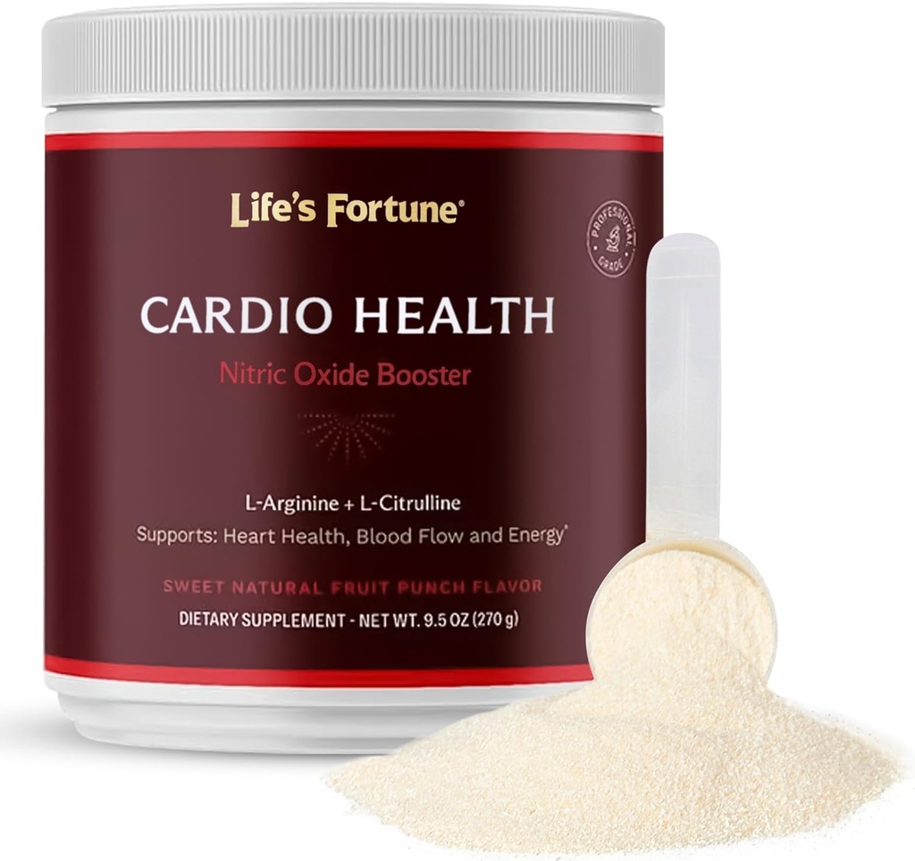Life's Fortune 5000mg L- Arginine Supplement Powder & 1000mg L-Citrulín, High Potency Nitric Oxide Health Booster, vytrvalosť, cvičenie výkon, prírodné ovocie chuť (20 slúži)