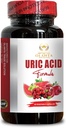 Bylinná kyselina močová - kyselina URIC Acid Formula Advanced Complex - Spoločná podpora doplnok, Water Retention Pills for Women, Milk Thitle Supplement, Tart Cherry, Zelená káva fazuľa, granátové jablko - 1 fľaša