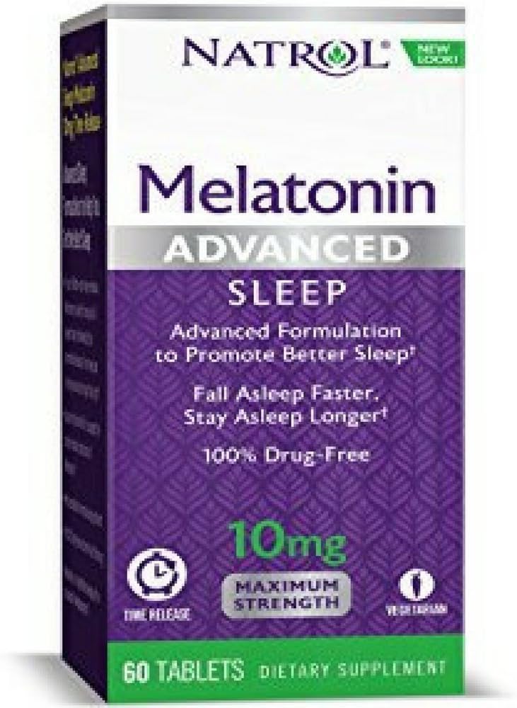 Natrol Advanced Sleep Melatonin Tablety, maximálna sila, 60 Počet, balenie po 5