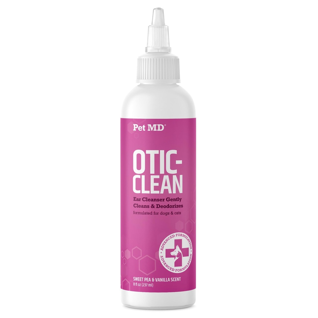 Pet MD Otic Čistič ucha pre mačky a psy - účinné proti infekciám, svrbenie, a kontroly zápach - 8 oz