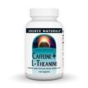 Zdroj Naturals kofeín + L-teanín, energie a zaostrenie podpora zo zeleného čaju* - 120 tabliet