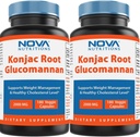 Nova Nutritions 2 balenie Konjac Root Glucomannan kapsuly 2000 mg/Serving Veggie Caps 180 počet (celkovo 360 kapsúl)