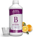 Kompletný pochovaný poklad B - tekutý komplex vitamínu B s metylkobalamínom B12 a metylfolátom B9, biotínom, B1, B2,B3, B5,B6, tekutým a bez cukru, ženami a mužmi, dávkový pohár na meranie