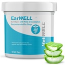 EarWELL by VetWELL pes ušné utierky - Otic čistenie utierky pre infekcie a ovládanie ušnej kaše u domácich zvierat - 100 Počet