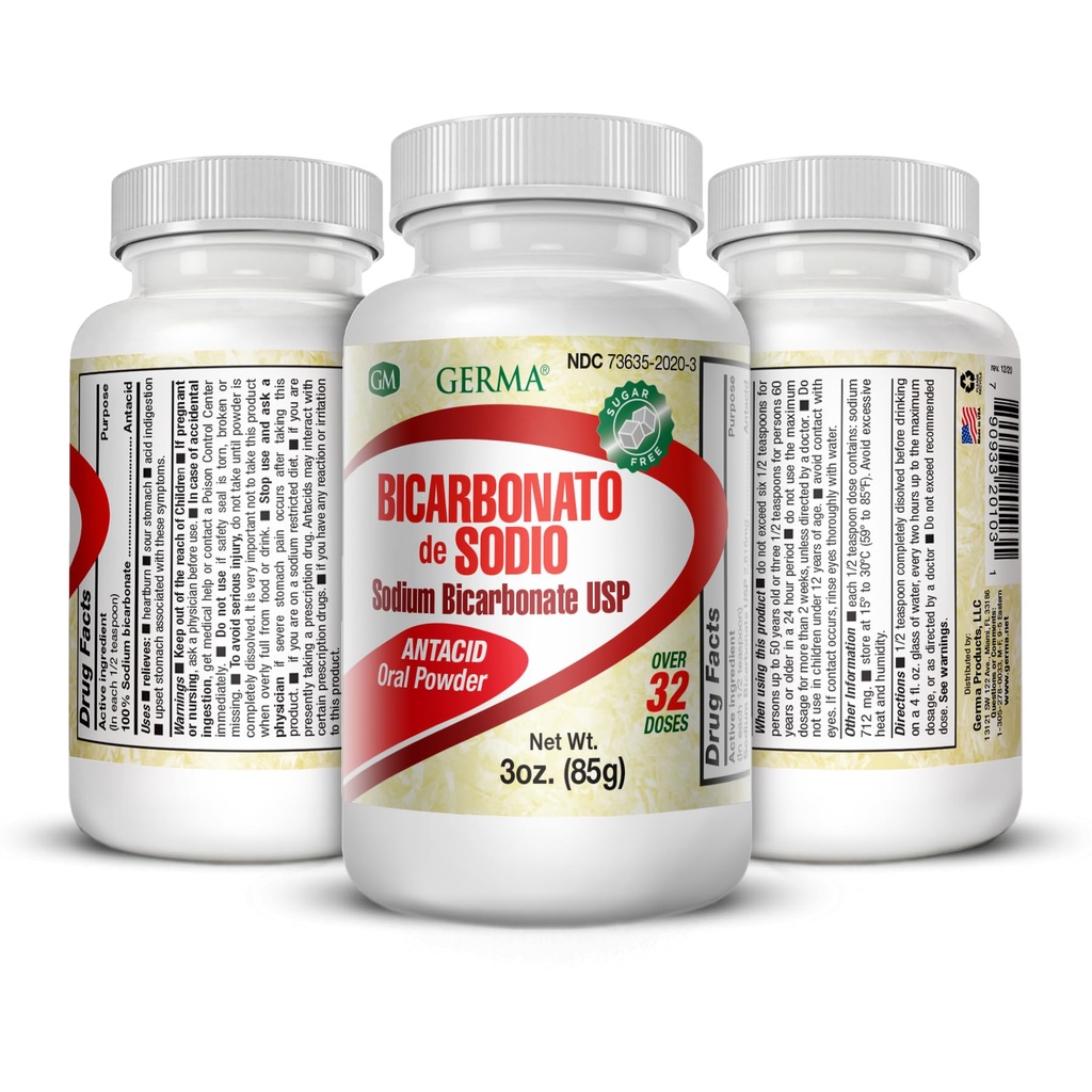 Bikarbonát sodný USP 3oz prášok Bicarbonato de Soda 3-BALENIE