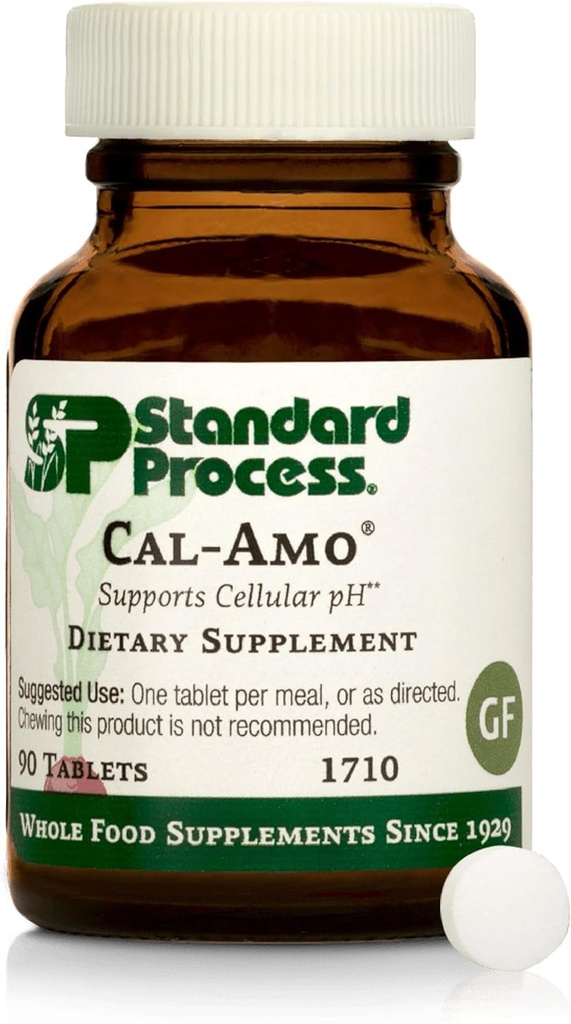 Standard Process Cal-Amo - Cellular Health Support Supplement - Lung Support Supplement with Calcium & Chloride - Support Healthy Respiratory Functions - 90 Tablets