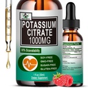 Dusičnan draselný Tekuté kvapky,Potasium Supplement 1000mg Liquid Support Muscle Cramp Relief, Heart Health and Sleep, Highly Absorbable for Adults Women & Men, Vegan, 30 Servings