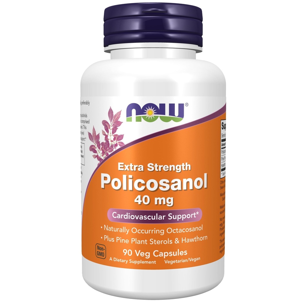 TERAZ Foods Doplnky, Policosanol 40mg s Pine Plant Sterols a Hawthorn, extra sila, 90 Veg Kapsule