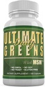 Denné zdravie, Ultimate Greens s MSM 1925mg Vegan Friendly Natural Ingredients Superfood Rastlinné Výživové Alkalizing Immune Energy Support Supplement 180 Kapsule (1 mesiac dodávky)