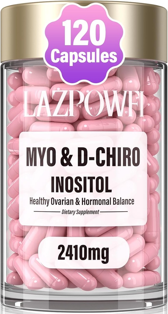 Inozitol Supplement - Myo-Inozitol a D-Chiro Inozitol Plus Folát a vitamín D - Zdravá hormonálna rovnováha a zdravá podpora ovária pre ženy Ideálne 40:1 pomer-009