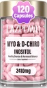 Inozitol Supplement - Myo-Inozitol a D-Chiro Inozitol Plus Folát a vitamín D - Zdravá hormonálna rovnováha a zdravá podpora ovária pre ženy Ideálne 40:1 pomer-009